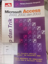 Tip dan Trik Microsoft Access 2000, 2002, dan 2003